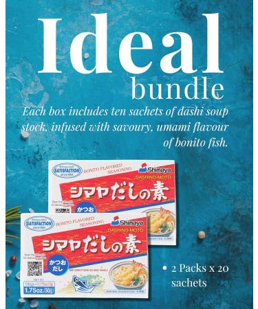 Dashi Stock Powder Bundle (50g x 2) | Shimaya Bonito Dashi Powder - Essential Seasoning for Japanese Noodles & Udon - Buy Online on SooperMarket.com