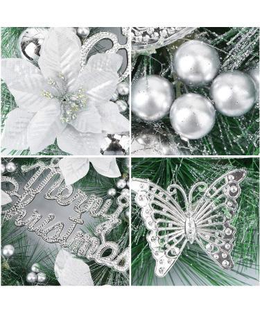 HOMSFOU 2pcs Christmas Wreath Decorative Wreath Christmas Front Door Wreath Winter Wreath Holiday Wreaths Harvest Wreath Rustic Holiday Door Wreath Xmas Reef Artificial Pvc Merry Christmas - Buy Online on SooperMarket.com