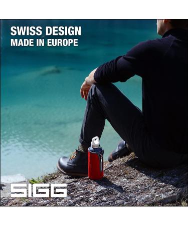 SIGG Glass Water Bottle Stella Red 17 oz - Leakproof with Neoprene Pouch - BPA Free & Dishwasher Safe - Eco-friendly Recycled Glass - Buy Online on SooperMarket.com