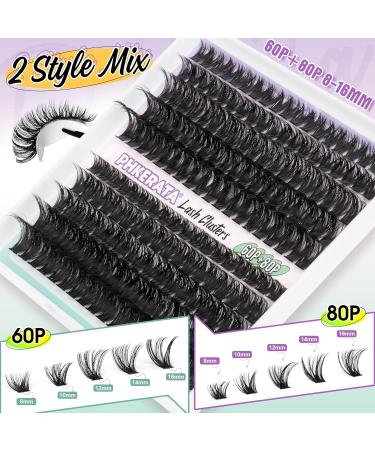 PHKERATA DIY Eyelash Extension Kit 8-16MM D Curl - 185Pcs Individual Lash Clusters with Glue, Tweezers, and Seal for Perfect Results - Buy Online on SooperMarket.com