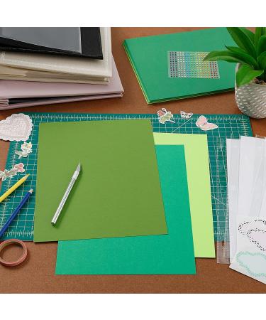 Cardstock 8.5 x 11 Paper Pack - Assorted Colored Scrapbook Paper 65lb - Double Sided Card Stock for Crafts Embossing Cardmaking - 50 Sheets Solid Core Greens - Buy Online on SooperMarket.com