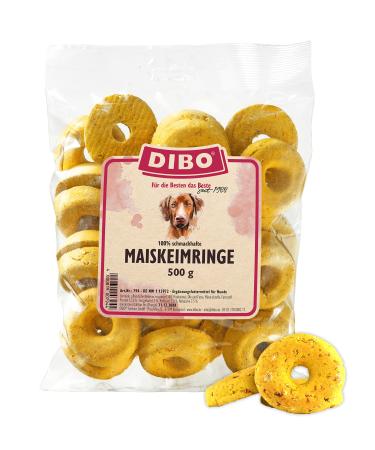 Corn rings 500g bags baked goods as a healthy natural diet for dogs from Dibo dog food barf B.A.R.F. treat dog biscuits maize stimulus 500 g (1 Pack)