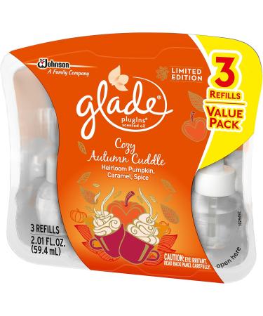 Buy Glade PlugIns Cozy Autumn Cuddle Refill - Scented Oil Air Freshener 3 Pack 2.01 fl oz | International Shipping Available - Buy Online on SooperMarket.com