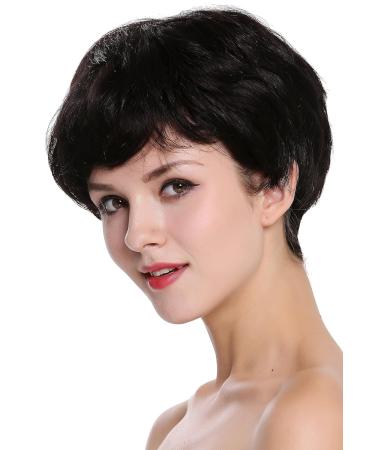 Buy WIG ME UP RGH-6994-HH-1B Human Hair Short Bob Wig - Black Wavy Ladies Wig with Combs | International Shipping Available - Buy Online on SooperMarket.com