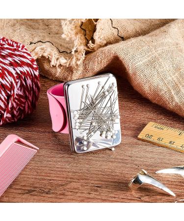 10-Piece Hair Parting Ring Set with Steel Rat Tail Comb - Pink/Silver Magnetic Wrist Pin Hair Parting Tool - Buy Online on SooperMarket.com