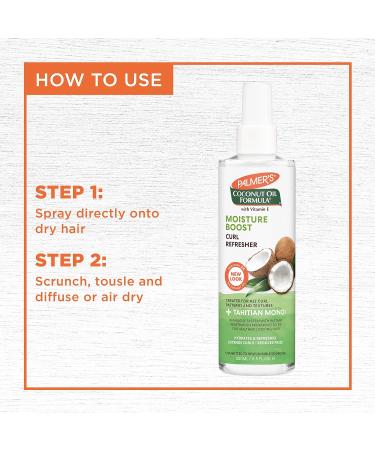 Palmer's Coconut Oil Formula Moisture Boost Curl Refresher Spray 8.5 Ounce (Pack of 2) 8.5 Fl Oz (Pack of 2) - Buy Online on SooperMarket.com