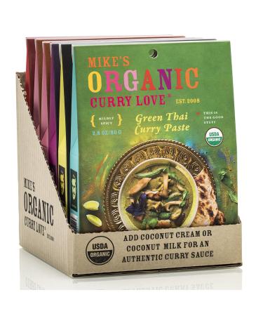 Variety 6 Pack of Curry Pastes ORGANIC. VEGAN. DAIRY FREE. SUGAR FREE. KETO FRIENDLY. MADE IN THAILAND. | case of 6 x 2.8 oz pouches Thai Variety Pack