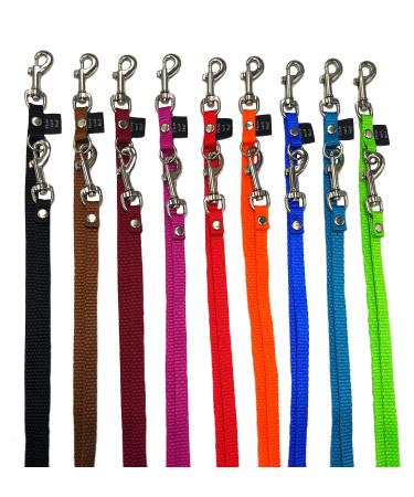 Elropet dog leash small dogs mini double linen 3/4/5 times adjustable 2m-5m 10mm (3.50m 4 times adjustable neon green) 3.50m 4 times adjustable neon green