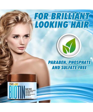 Biotin Hair Mask with Keratin, Collagen, and Argan Oil - Deep Conditioning Treatment for Dry, Damaged Hair - Hydrating Growth Mask for Split Ends - Buy Online on SooperMarket.com