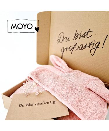 Moyo Baby Batzeponcho with Rabbit Ears - Soft 100% Terry Cotton Hooded Towel for Toddlers (0-3 Years) - Washable Poncho Bath Towel in Ros (68x56cm) - Buy Online on SooperMarket.com