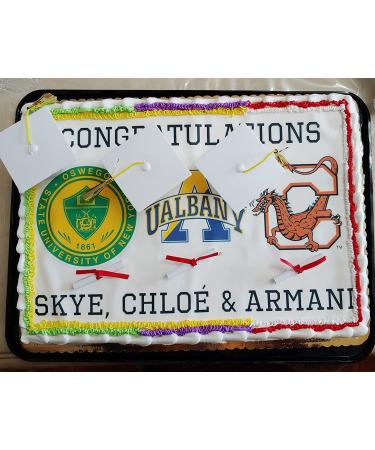 Customize Your Cake with Personalized Edible Image Logo or Photo | 1/4 Sheet (10.5 x 8) Icing Sheet Topper - Buy Online on SooperMarket.com