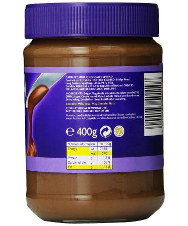 Cadburys Chocolate Spread 400g 14.1 Ounce (Pack of 1) - Buy Online on SooperMarket.com