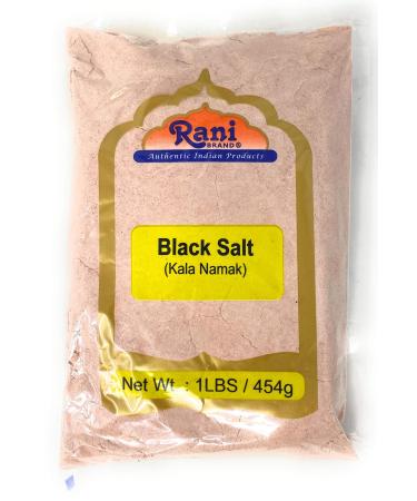 Rani Black Salt Powder (Kala Namak) Mineral 16oz (1lb) 454g  Unrefined, Pure and Natural | Vegan | Gluten Friendly | NON-GMO | Indian Origin | Perfect for Tofu Scramble POWDER (BAG) 1 Pound (Pack of 1)