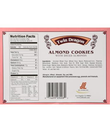 Twin Dragon Almond Cookies 8 Oz - Pack of 2 | Delicious Almond Flavored Treats - Buy Online on SooperMarket.com