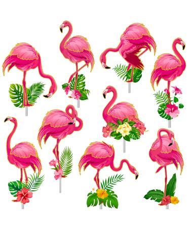 Tropical Flamingo Cupcake Toppers