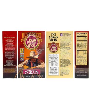 Cream of the West 100% Natural Roasted 7-Grain Hot Cereal - 18 oz. Box (Pack of 3) - Buy Online on SooperMarket.com