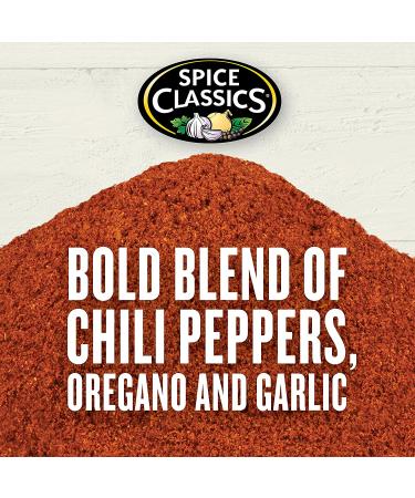 Spice Classics Chili Powder 16 oz - Ground Chili Powder with Oregano and Garlic for Mexican & Southwest Dishes - 1 lb Container - Buy Online on SooperMarket.com