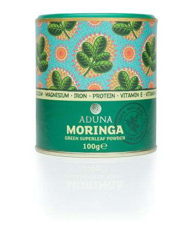 Aduna Moringa Powder | Certified Organic Moringa Powder | 100% Natural Gluten-Free Superfood Powder for Smoothies & Juices | 100g Resealable and Recyclable Pack 100 g (Pack of 1)