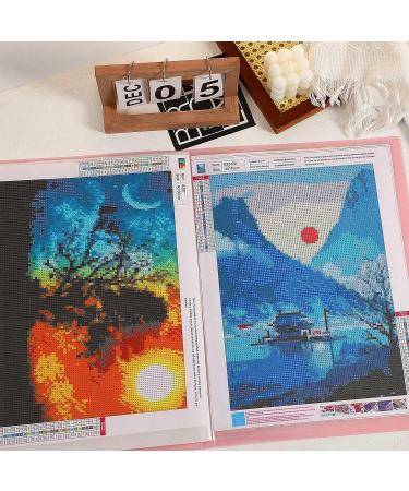 Huacan A3 Diamond Painting Storage Book | 30 Pages Portfolio Folder for 30x40cm Painting | Pink Color - Buy Online on SooperMarket.com