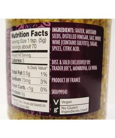 Trader Joe's Whole Grain Dijon Mustard - Bold and Flavorful Condiment - Buy Online on SooperMarket.com