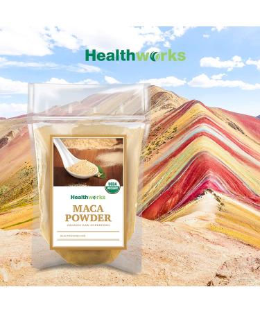 Healthworks Maca Powder Raw - 32oz | Certified Organic Flour for Keto, Vegan, Non-GMO | Premium Peruvian Origin for Breakfast, Smoothies, Baking & Coffee - Buy Online on SooperMarket.com