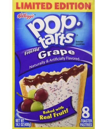 Kellogg's Frosted Grape Pop Tarts (Pack of 2-8 Count Boxes)