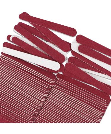 JSRQT 100 Pieces Nail File Set Cushioned Emery Boards Double Sided Acrylic Nail File Mini Nail Files Bulk for Women Girls Nail Filer Nail File Buffer Set Manicure Tool for Natural Acrylic Fake Nails