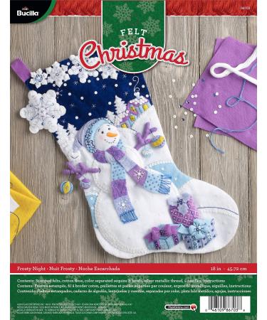 Bucilla Felt Applique Stocking Kit (18-Inch)  Frosty Night