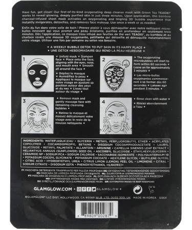 Glam Glow Bubblesheet Oxygenating Deep Cleanse Mask - Buy Online on SooperMarket.com
