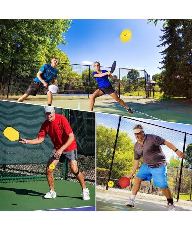 Yellow Outdoor Pickleball Balls 6-Pack - High Bounce & Durable with 40 Holes - Ideal for All Pickleball Paddles - Includes Carry Bag & Handle Straps - Buy Online on SooperMarket.com