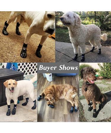 KOOLTAIL Dog Socks XL - Anti-Slip with Straps, Waterproof Paw Protector for Traction Control - Black (2.6 Width x 6.3 Length) - Buy Online on SooperMarket.com