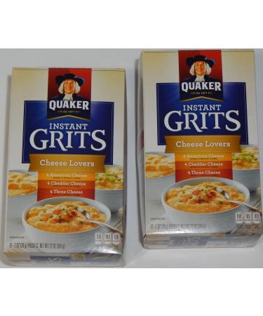 Quaker Cheese Lovers Instant Grits, Box of (12) 1-oz Packets (Pack of 2)