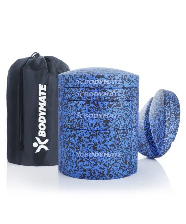 Bodymate backhiller set - Dehner for back and chest - back extensor with regulation of the height - back trainer for the openings of the chest muscles and stretching of the upper and lower back Sapphire Blue