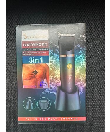 SCTTOMON 3-in-1 Waterproof Men's Body Razor & Ball Trimmer - Wireless Inguinal & Nose Hair Groomer - Buy Online on SooperMarket.com
