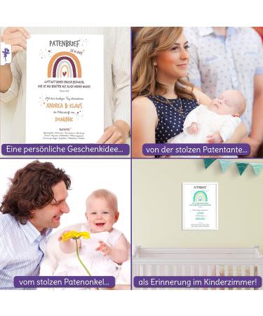 Fairy Dust Sponsor Letter for Baptism | Personalizable Baptismal & Sponsor Certificate | Perfect Baptism Gift for Godfather & Sponsored Child | Unique Rainbow Design - Buy Online on SooperMarket.com