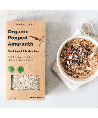 Organic Popped Amaranth 3.5 oz (Pack of 6) - Breakfast Topping - High Fiber, Protein & Minerals - Vegan, Gluten-Free, Non GMO - Buy Online on SooperMarket.com