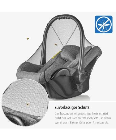 Reer Insect Net for Baby Car Seats | Universal Mosquito Net for Maxi Cosi & All Models | Black | Protect Your Baby from Bugs - Buy Online on SooperMarket.com