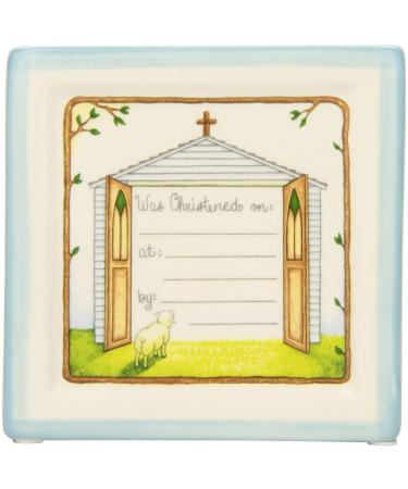Child to Cherish Blue Christening Block - Personalized Baptism Gift - Buy Online on SooperMarket.com