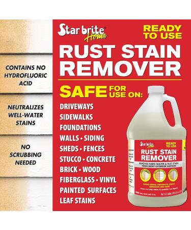 STAR BRITE Rust Stain Remover 32 OZ | Quick & Effective Stain Removal for Driveways Walls Sidewalks & More - International Shipping Available - Buy Online on SooperMarket.com