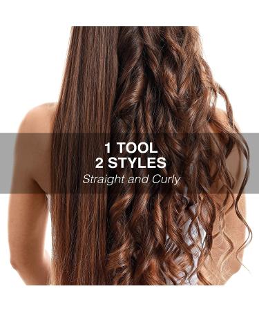 GFI Titanium Flat Iron Hair Straightener with Turbo Heating Element - Adjustable Temperature Control for All Hair Types - Includes Pouch and Heat-Resistant Glove - Buy Online on SooperMarket.com