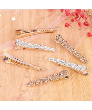 12 Pcs Rhinestone Alligator Hair Clips - Stylish Crystal Duckbill Clips for Women and Girls | Hair Styling Tools and Accessories - Buy Online on SooperMarket.com