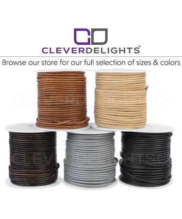 Genuine Leather Cord - 1/16 Round - 25 Feet - Dark Brown | CleverDelights - Buy Online on SooperMarket.com