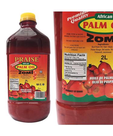 Praise Red Palm Oil 2-Liters - Zomi: Pure and Sustainable Cooking Oil - Buy Online on SooperMarket.com