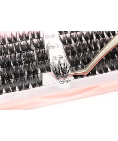 Natural Long Individual False Eyelashes Set | 10-16mm Volume Cluster Lashes for Dramatic Looks | Soft Wide Stem DIY Eyelash Extensions - Buy Online on SooperMarket.com