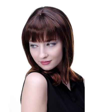 WIG ME UP 3018-2T130 Shoulder Length Brunette Wig with Reddish Highlights | International Shipping Available - Buy Online on SooperMarket.com