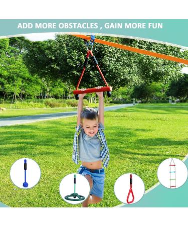 63 FT Zipline Pulley Kit for Backyard - Ninja Warrior Slackline Accessories for Kids & Adults - Buy Online on SooperMarket.com