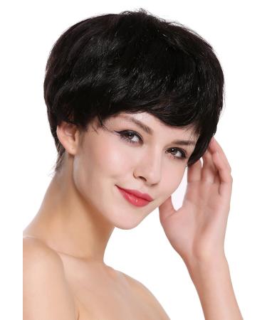 Buy WIG ME UP RGH-6994-HH-1B Human Hair Short Bob Wig - Black Wavy Ladies Wig with Combs | International Shipping Available - Buy Online on SooperMarket.com