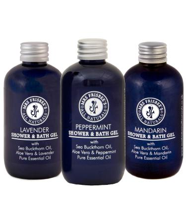 Aromatherapy Shower and Bath Selection/Made with Aloe Vera Sea Buckthorn Soap Bark Extract and Pure Essential Oils/Free From Sulphates/Vegan/Natural/Cruelty Free/Handmade