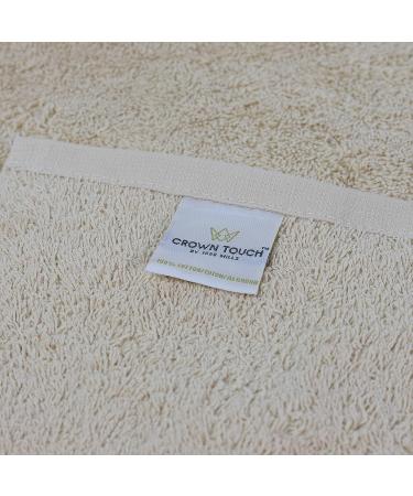 1888 Mills Crown Touch 24-Piece Utility Washcloth Set - Beige | 100% Cotton Microfiber Alternative - Buy Online on SooperMarket.com