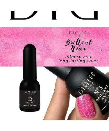 Didier Lab - Premium UV Gel Nail Polish - Brillant Neon No3- Gel Nail Varnish - Nail Art - Long-Lasting High Gloss Wear - Gel Nail Polish - Gel Nails - Glitter Gel Nail Polish - Rich Pigment - 8ml - Buy Online on SooperMarket.com